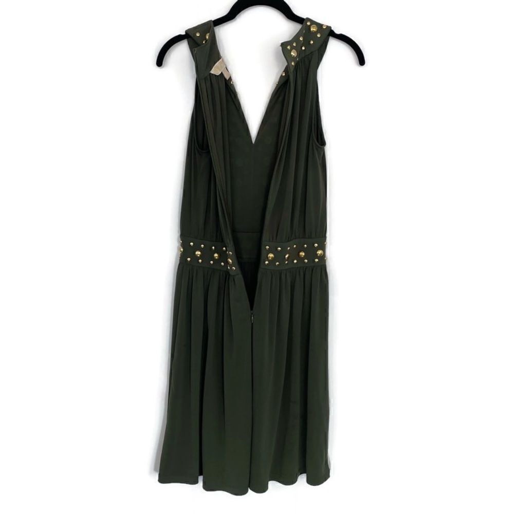 Michael Kors Gold Studded Dress Green XS - Picture 5 of 16